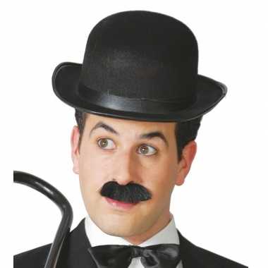 Carnavals originele klassieke bolhoed zwart carnavalskleding