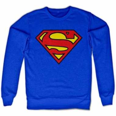 Originele blauwe trui superman logo carnavalskleding