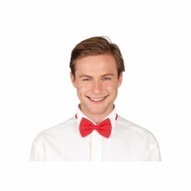 Originele  Carnaval feest strikje rood carnavalskleding