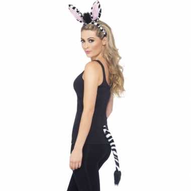 Originele dieren verkleedset zebra carnavalskleding