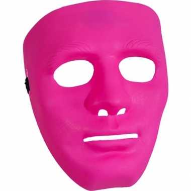 Originele  Fel roze gezichtsmaskers carnavalskleding