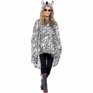 Originele  Festival regenponchos zebra carnavalskleding