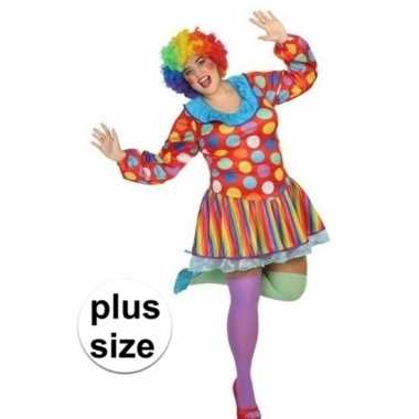 Originele grote maten clown verkleed carnavalskleding/carnavalskledin