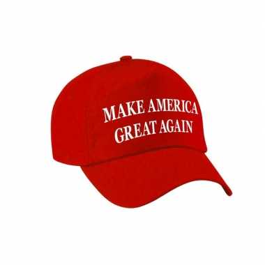 Originele make america great again / donald trump verkleed pet volwassenen carnavalskleding