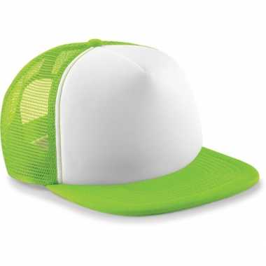 Originele  Neon lime groene baseballcap carnavalskleding