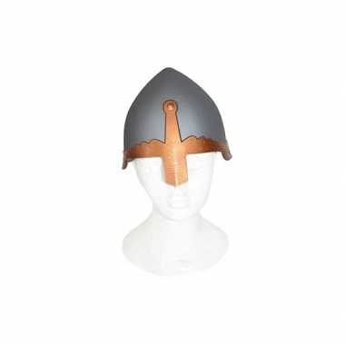 Originele  Plastic helm ridder grijs carnavalskleding