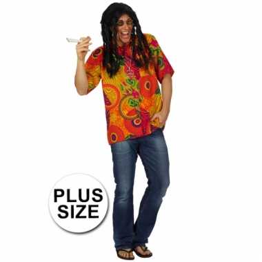 Originele  Plus size hippie overhemd carnavalskleding