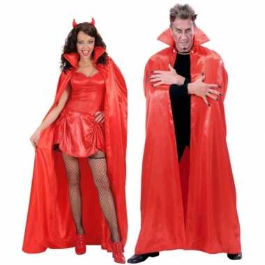 Originele rode verkleed cape volwassenen carnavalskleding