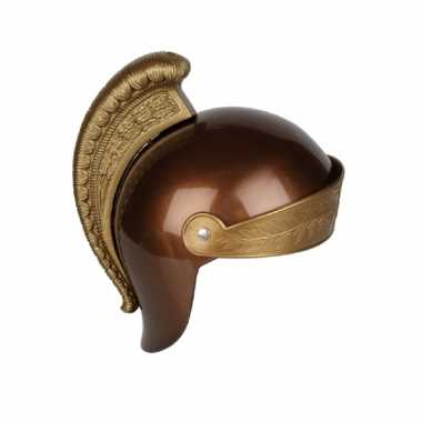 Originele  Romeinse kinder helm goud carnavalskleding