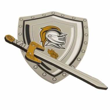 Originele speelgoed ridder zwaard schild setje carnavalskleding