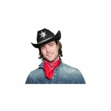 Originele zwart wild west cowboy hoed volwassenen carnavalskleding
