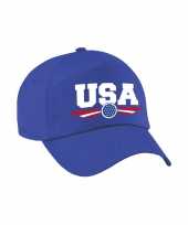 Originele amerika usa landen pet baseball cap blauw volwassenen carnavalskleding