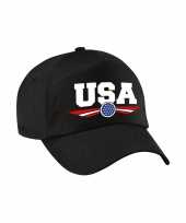 Originele amerika usa landen pet baseball cap zwart kinderen carnavalskleding
