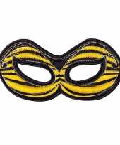 Originele bijen oogmasker geel kinderen carnavalskleding