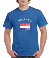 Originele blauwe heren shirts vlag holland carnavalskleding