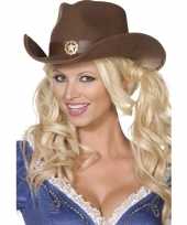 Originele bruine cowboy hoed volwassenen carnavalskleding