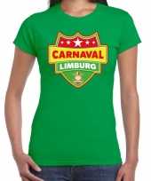 Originele carnaval verkleed t shirt limburg groen dames carnavalskleding