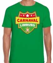 Originele carnaval verkleed t shirt limburg groen heren carnavalskleding