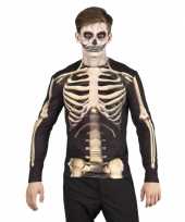 Originele carnavalscarnavalskleding skelet heren shirt
