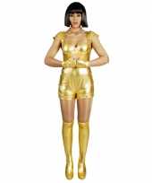 Originele carnavalscarnavalskleding spacegirl goud dames