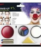 Originele clown schmink set inclusief clownsneus carnavalskleding