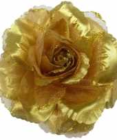 Originele corsage gouden glitter bloem accessoire carnavalskleding