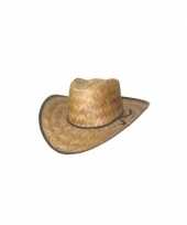 Originele cowboy hoed stro carnavalskleding