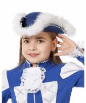 Originele dansmarieke hoed blauw meiden carnavalskleding