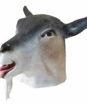 Originele dieren masker geit grijs carnavalskleding