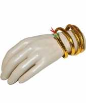 Originele egyptische slangen armband goud carnavalskleding