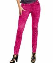 Originele feestcarnavalskleding jeans legging neon roze
