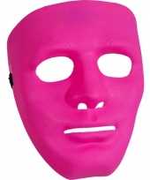 Originele fel roze gezichtsmaskers carnavalskleding
