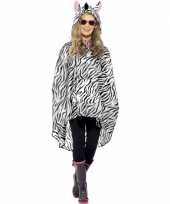 Originele festival regenponchos zebra carnavalskleding