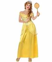 Originele gele prinsessen verkleed carnavalskleding dames