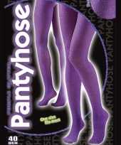 Originele glans panty paarse kleur carnavalskleding