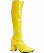 Originele glimmende gele laarzen dames carnavalskleding