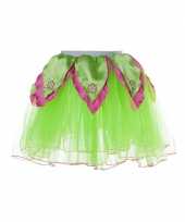 Originele groen roze fee verkleed tutu meiden carnavalskleding