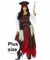 Originele grote maat piraat francis verkleed carnavalskleding carnavalskleding dames