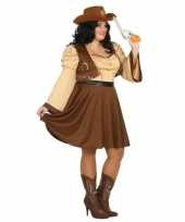 Originele grote maten cowgirl western verkleed carnavalskleding dames
