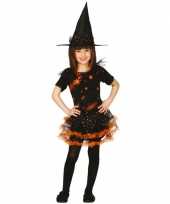 Originele halloween heksencarnavalskleding hoed kinderen oranje