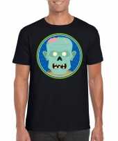 Originele halloween zombie t shirt zwart heren carnavalskleding