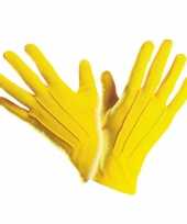 Originele handschoenen geel carnavalskleding