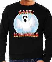 Originele happy halloween spook verkleed sweater zwart heren carnavalskleding