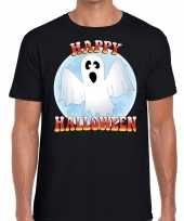 Originele happy halloween spook verkleed t shirt zwart heren carnavalskleding