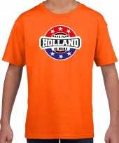 Originele have fear holland is here holland supporter t shirt oranje kids carnavalskleding
