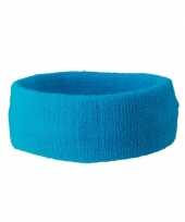 Originele hoofd zweetbandjes sport turquoise carnavalskleding
