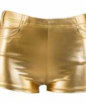 Originele hotpants goud dames carnavalskleding