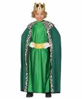 Originele koning mantel groen verkleedcarnavalskleding kinderen