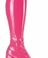 Originele laarzen roze glimmend dames carnavalskleding