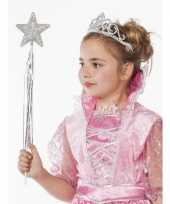 Originele meisjes prinses tiara zilverkleurig carnavalskleding